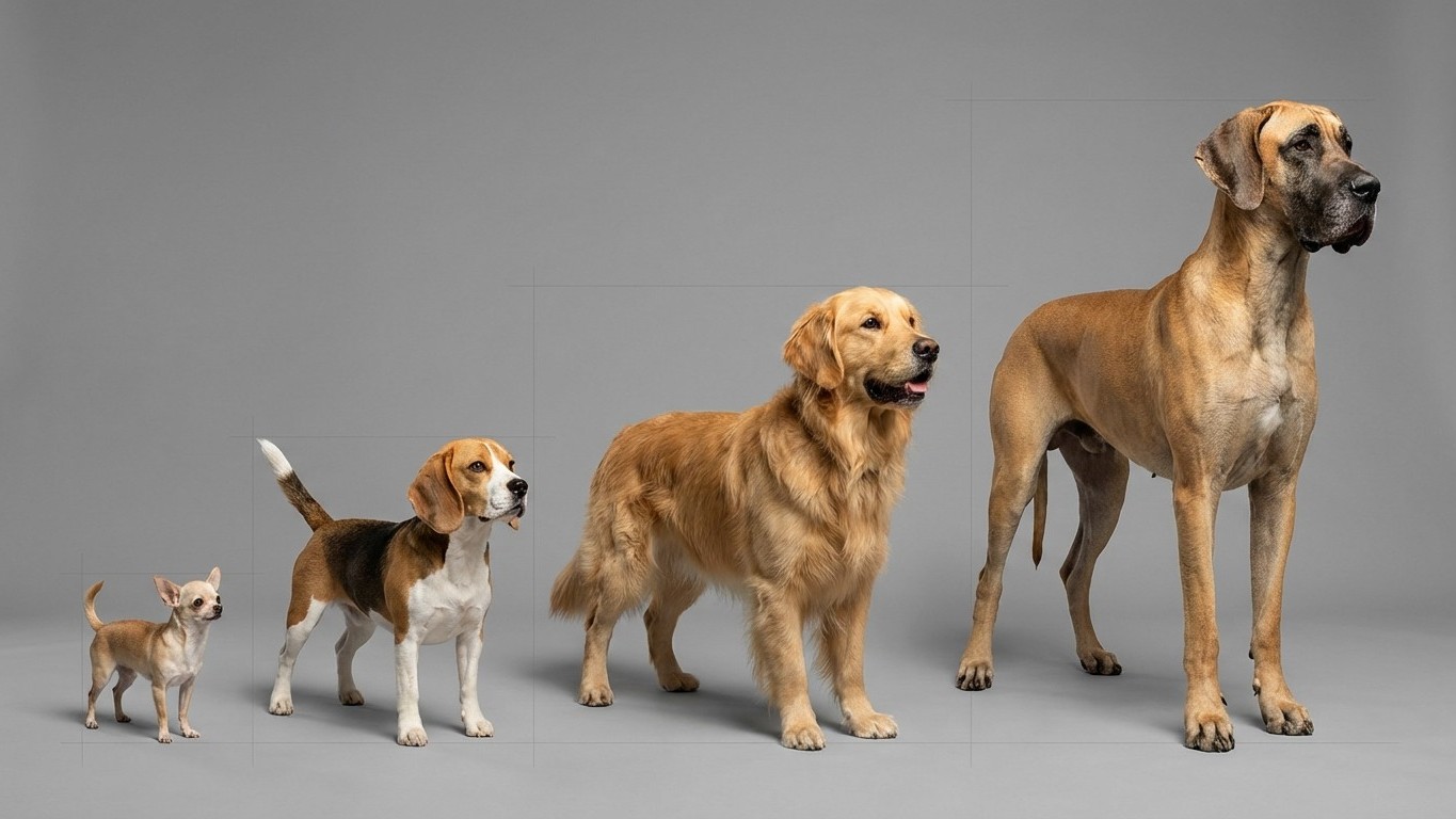 Dog breeds guide by size chart: tableau tailles/poids et impacts au quotidien