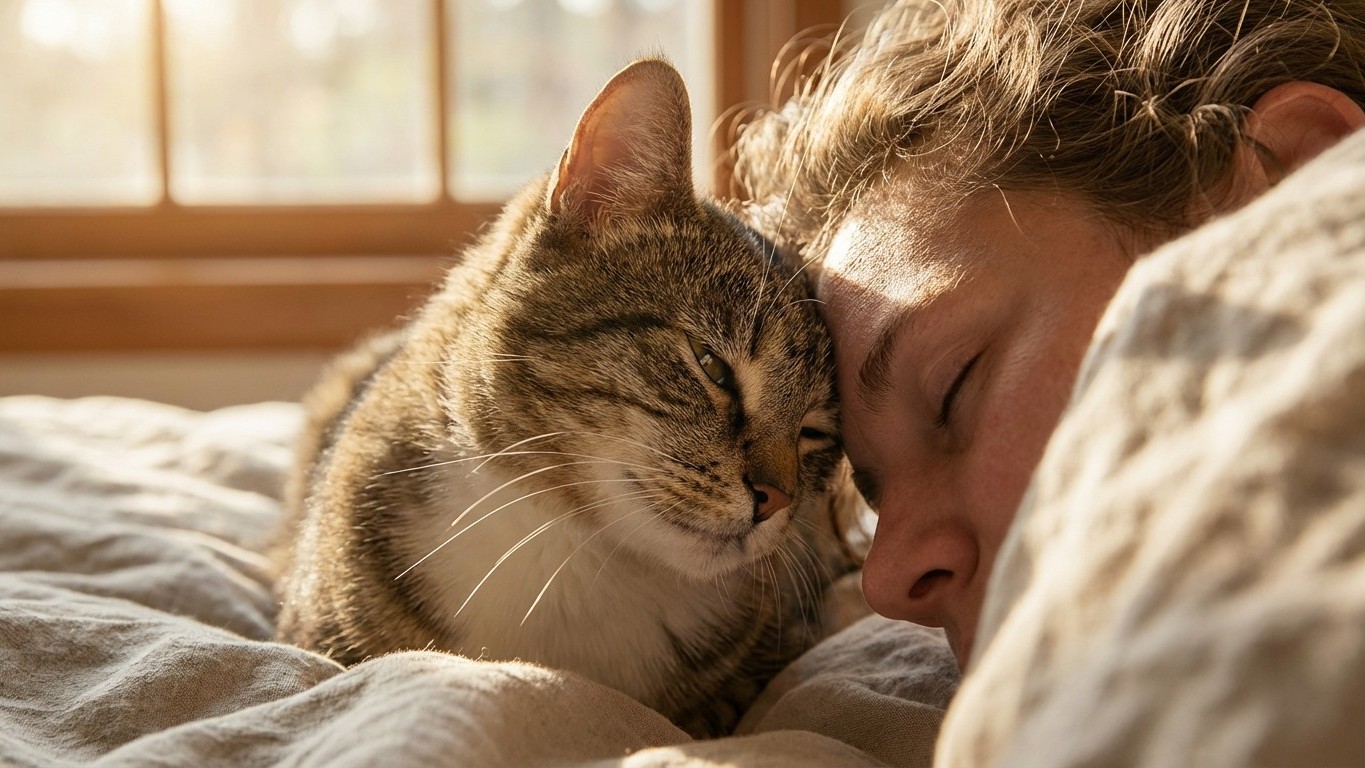 Why Your Cat Presses Their Face Against Yours: The Intimate Science Behind Their Morning Ritual