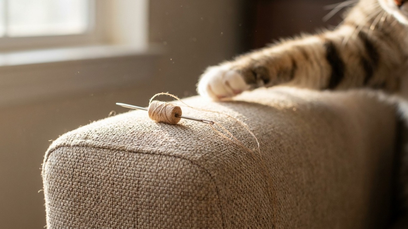 A Needle and Thread: Why Two Minutes on Your Sofa Could Mean Emergency Surgery for Your Cat
