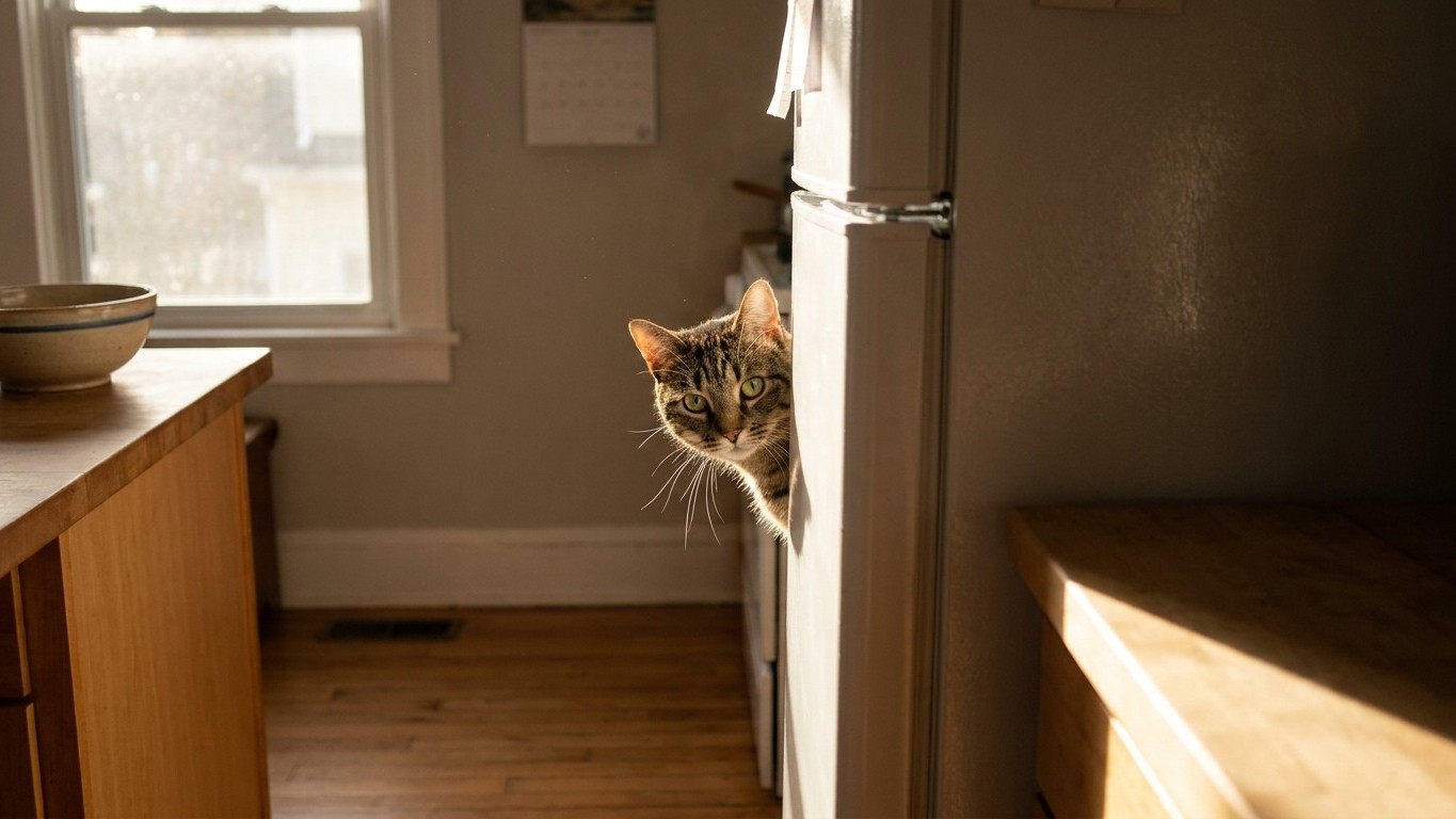 Why Your Cat Hides Behind the Fridge—And When You Should Worry