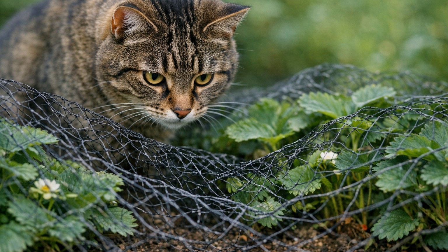 The Hidden Danger: How Loose Bird Netting Traps Cats, Birds, and Hedgehogs in Your Garden