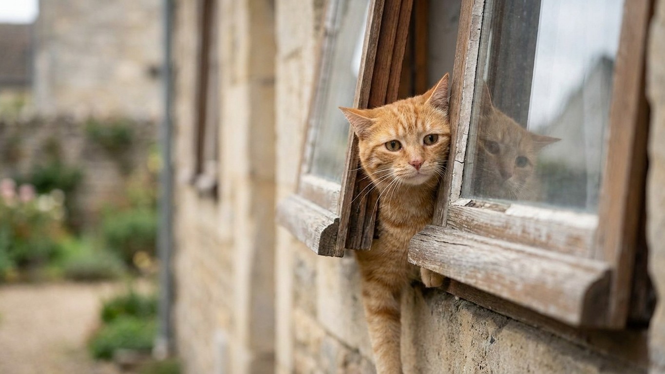 'I thought he was just stuck': why a cat trapped in a tilted window is an emergency you have seconds to act on