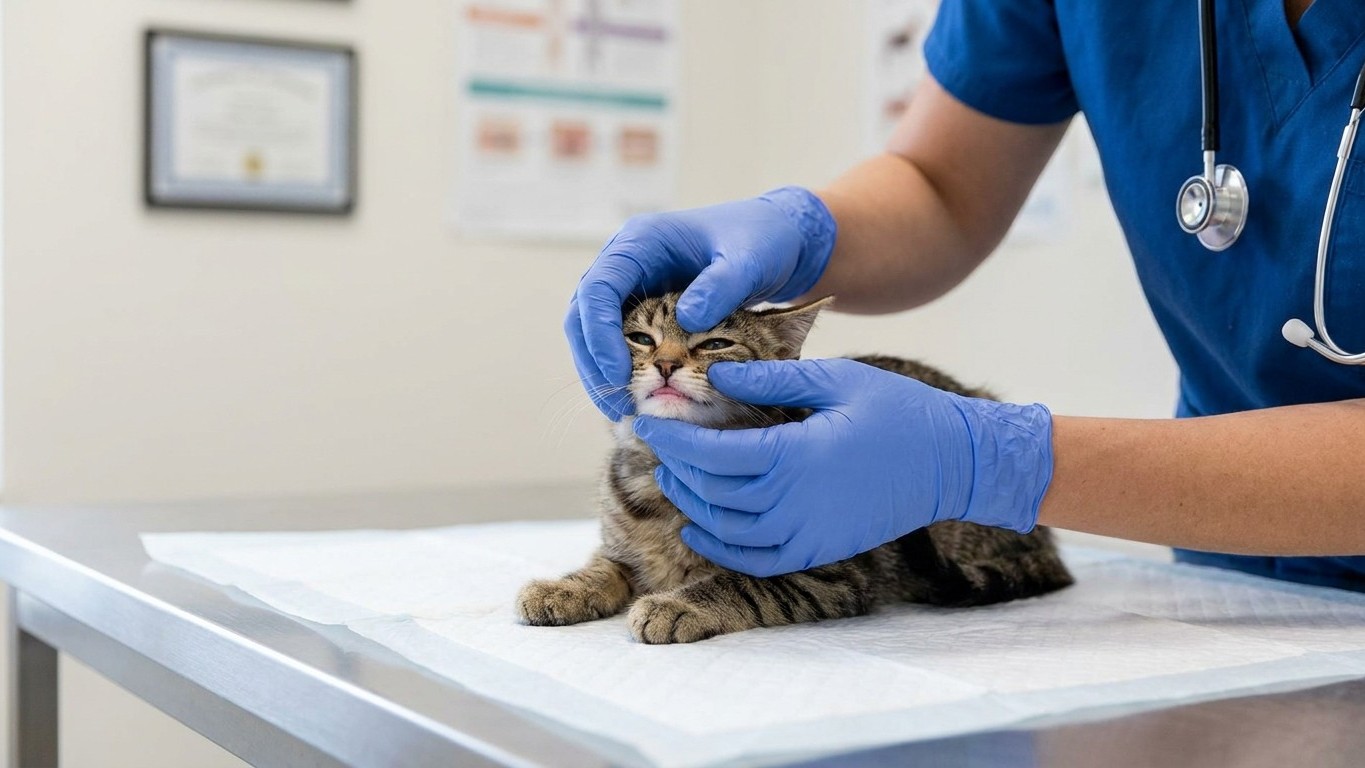 I found the eight-week kitten crawling with fleas and reached straight for the pipette just to kill them: at the surgery, ...