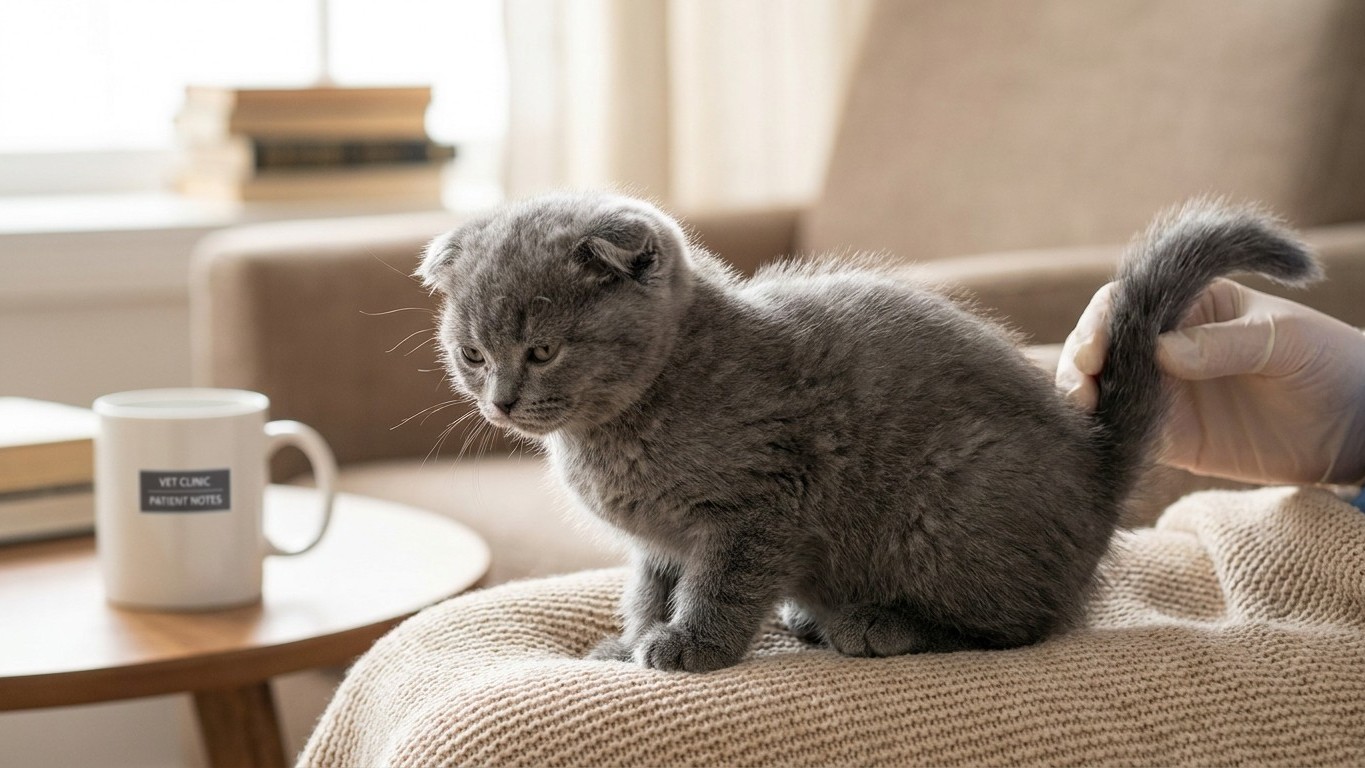 I picked my kitten for his folded ears just because they melted me: by his eighth month, it was his tail that told me what...