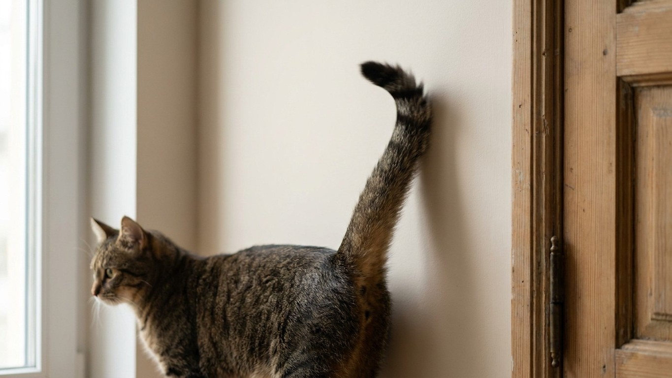 I shouted at my cat every time his tail quivered against the door frame just to stop the mess: three weeks later, the damp...