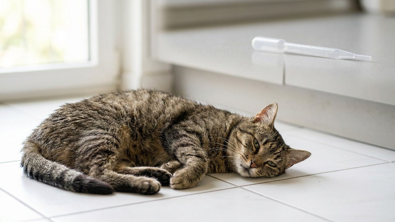 I squeezed the leftover dog flea pipette onto my cat just to use up the box: two hours later, the shaking had nothing to d...