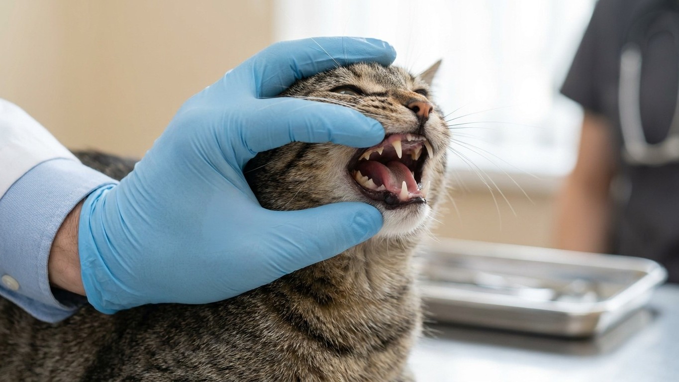 I watched my cat chew on one side for two years just to put it down to fussiness: the day my vet took an X-ray, the tooth ...