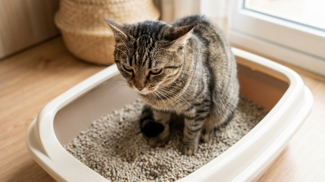 If your neutered male keeps going back to the litter box for nothing, it's not his bladder: it's what 8% moisture kibble l...