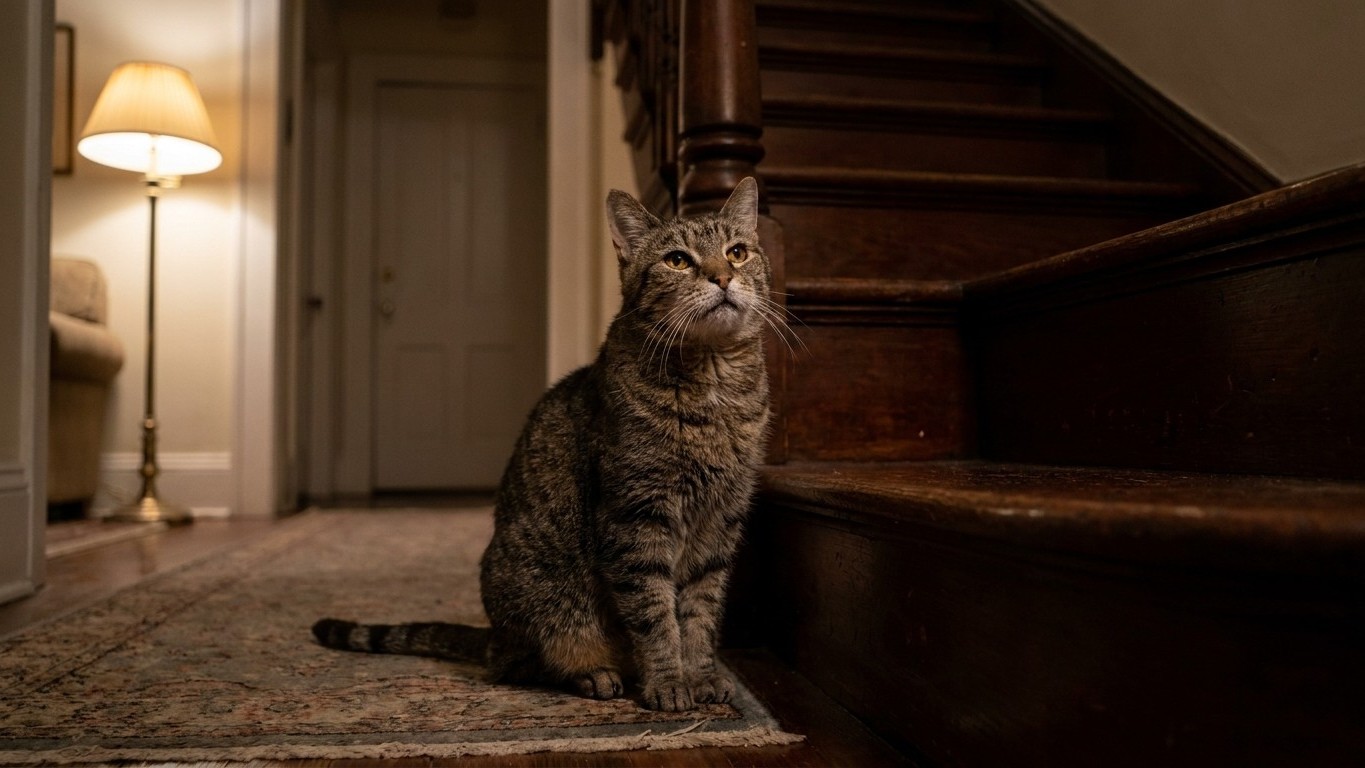 My 15-year-old cat has cried at the foot of the stairs every night for a year: I put it down to old age until the vet aske...