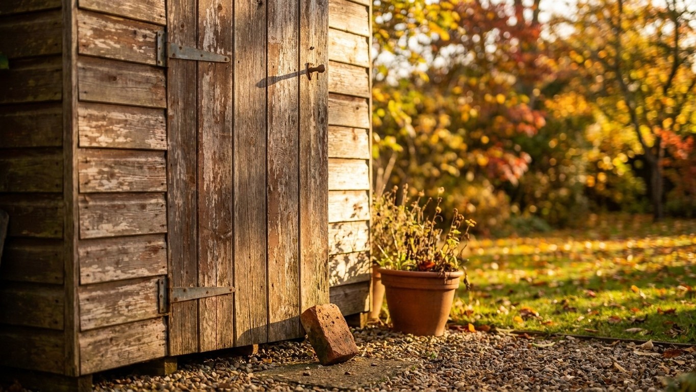 My neighbour always props open his shed door before the first bangs of 5 November, and it has never been about the tools