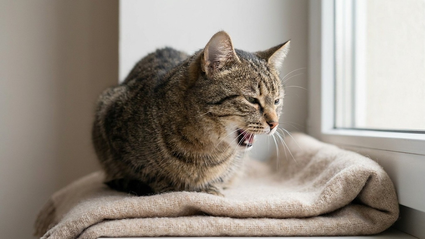 We all keep reaching for the hairball paste when a cat coughs dry for weeks, when it's what he swallowed after the warm ra...