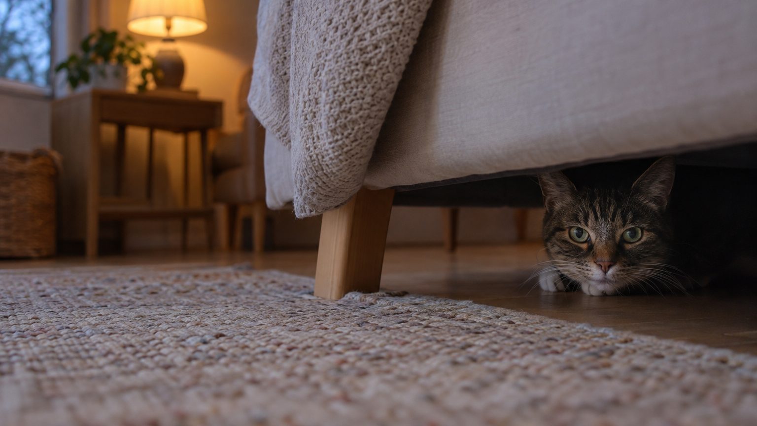 How to calm a cat during fireworks: hiding spots, timing and what to avoid on Bonfire Night
