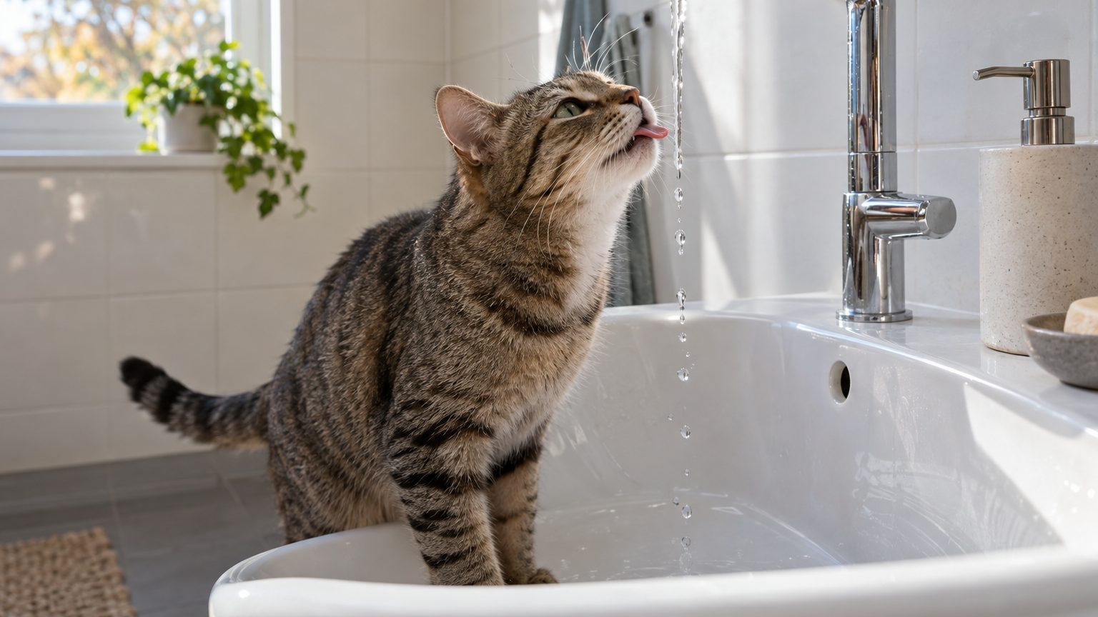Why does my cat drink from the tap instead of her bowl? Reasons and simple fixes
